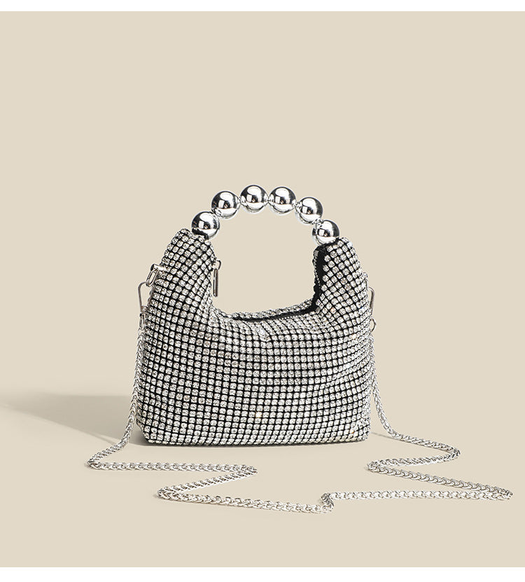 Shiny Rhinestone Clutch Chain Dinner Bag