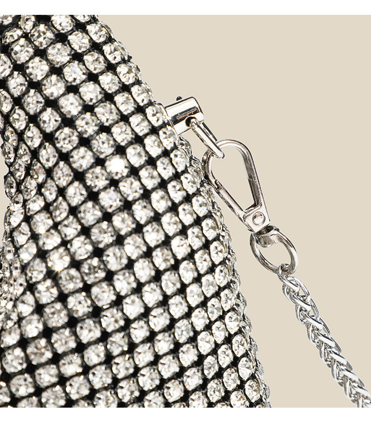 Shiny Rhinestone Clutch Chain Dinner Bag