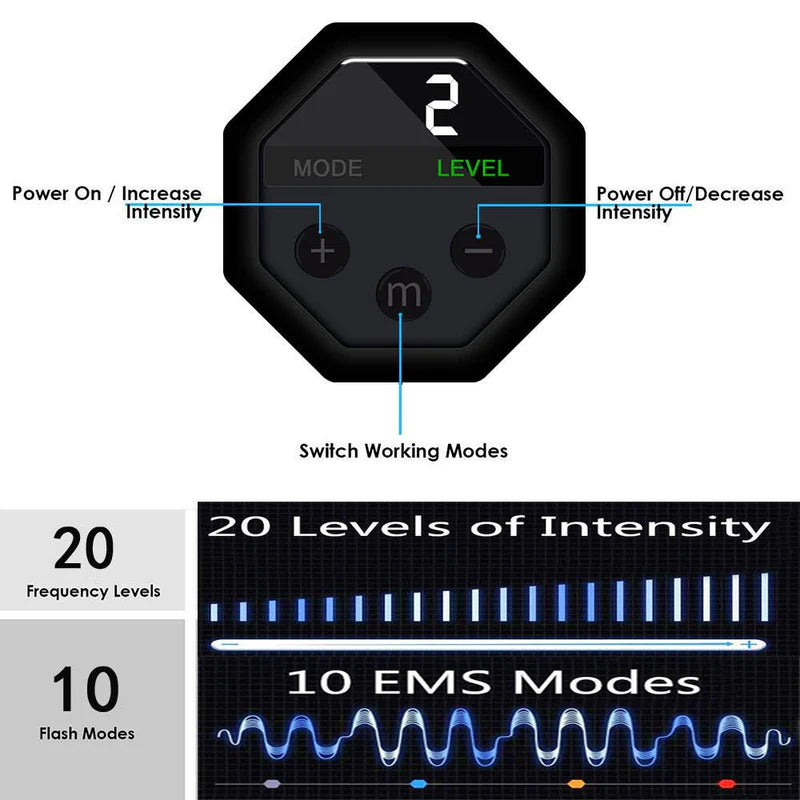 Rechargeable Home Fitness Belt – Abdominal EMS Muscle Patch 💪⚡